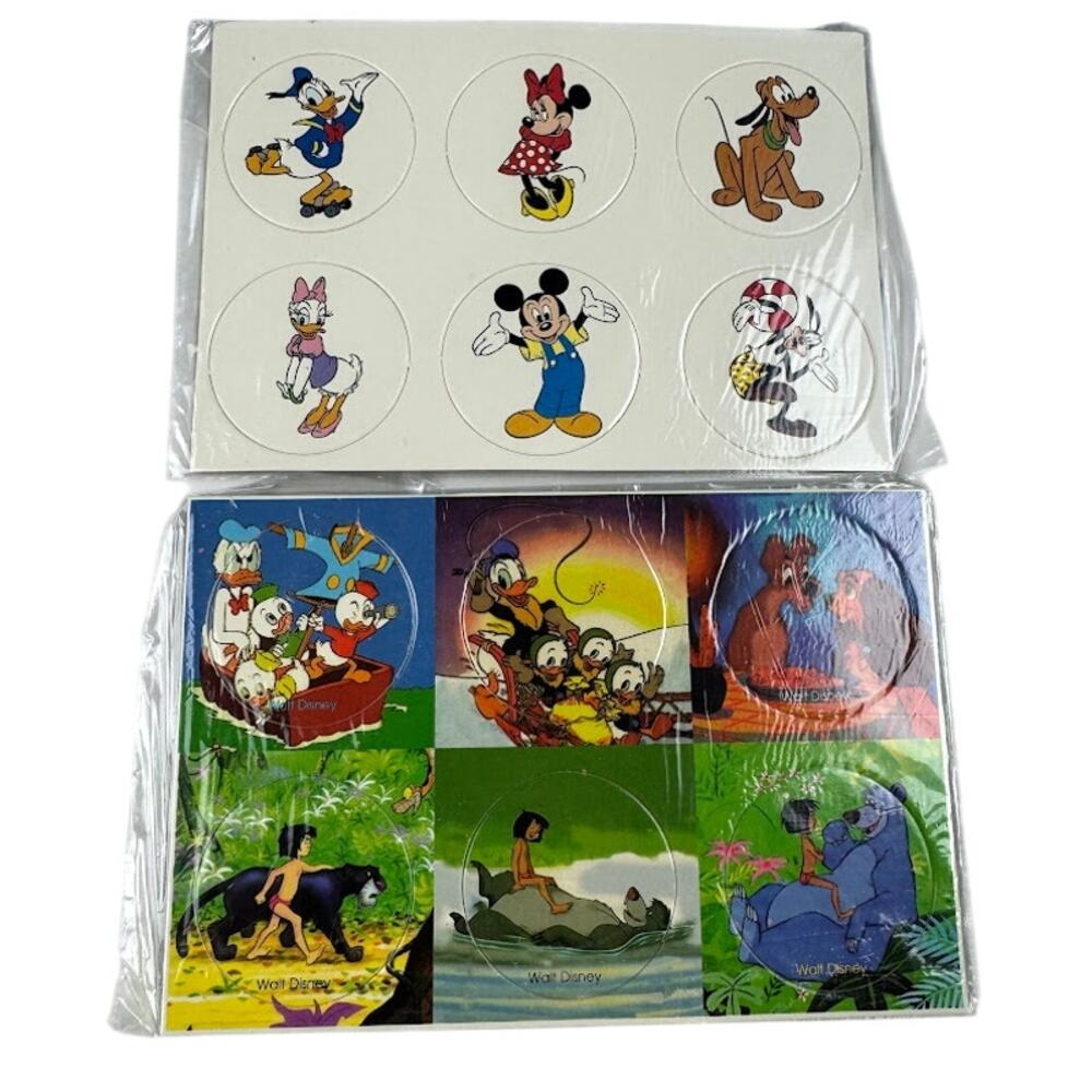 Lot of 12 Disney Character Pogs – 2 Unpunched Cards – Vintage Collectible